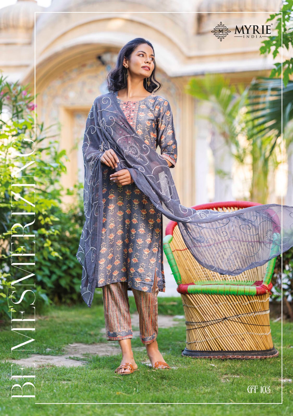 Myrie Golden Tree Stylish Printed Readymade Suits Catalog